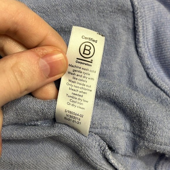 ATHLETA Womens S/M Studio Workout Lotus Wrap Blue Heather Open Front Cardigan - Picture 7 of 8